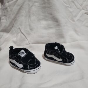 Vans Black and White Kids Sneakers